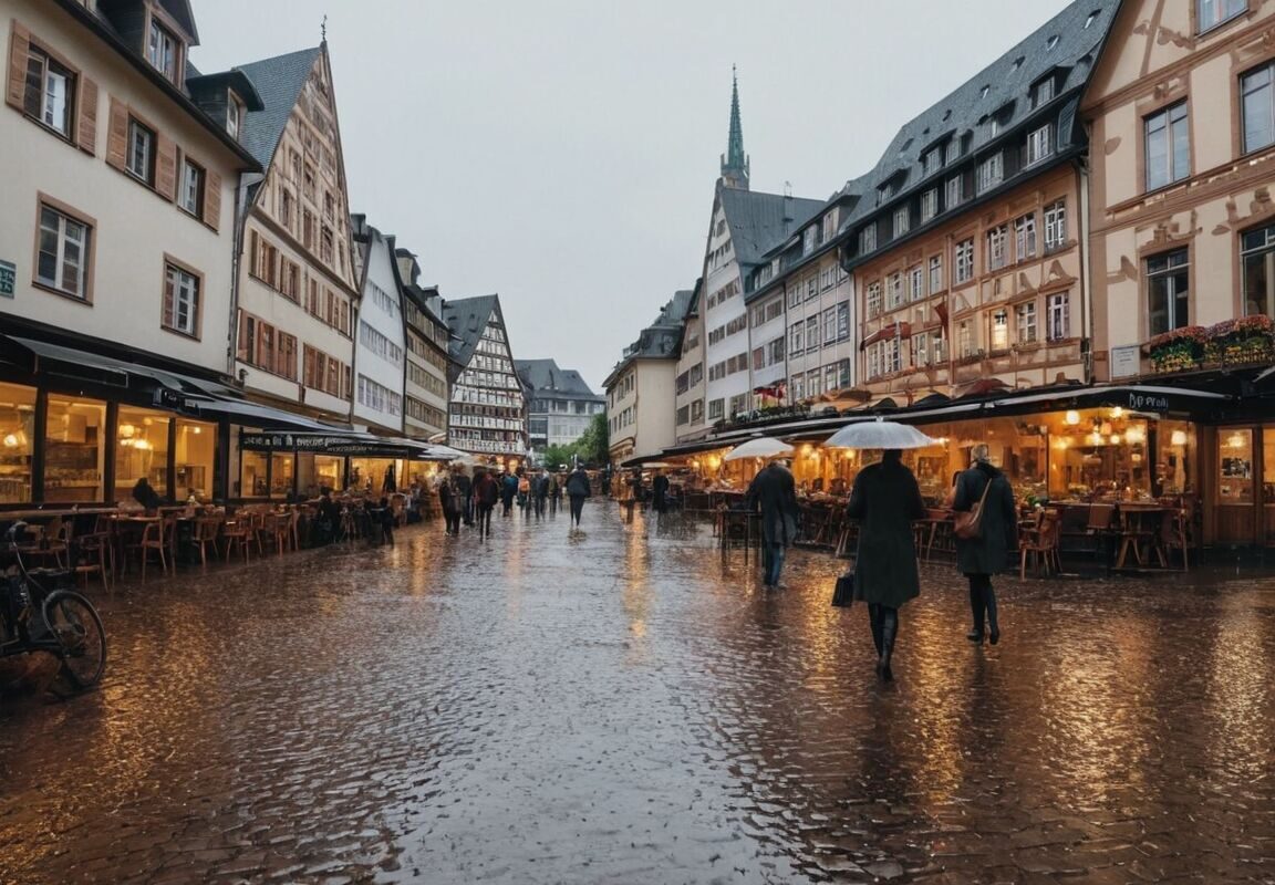 Frankfurt am Main bei Regen